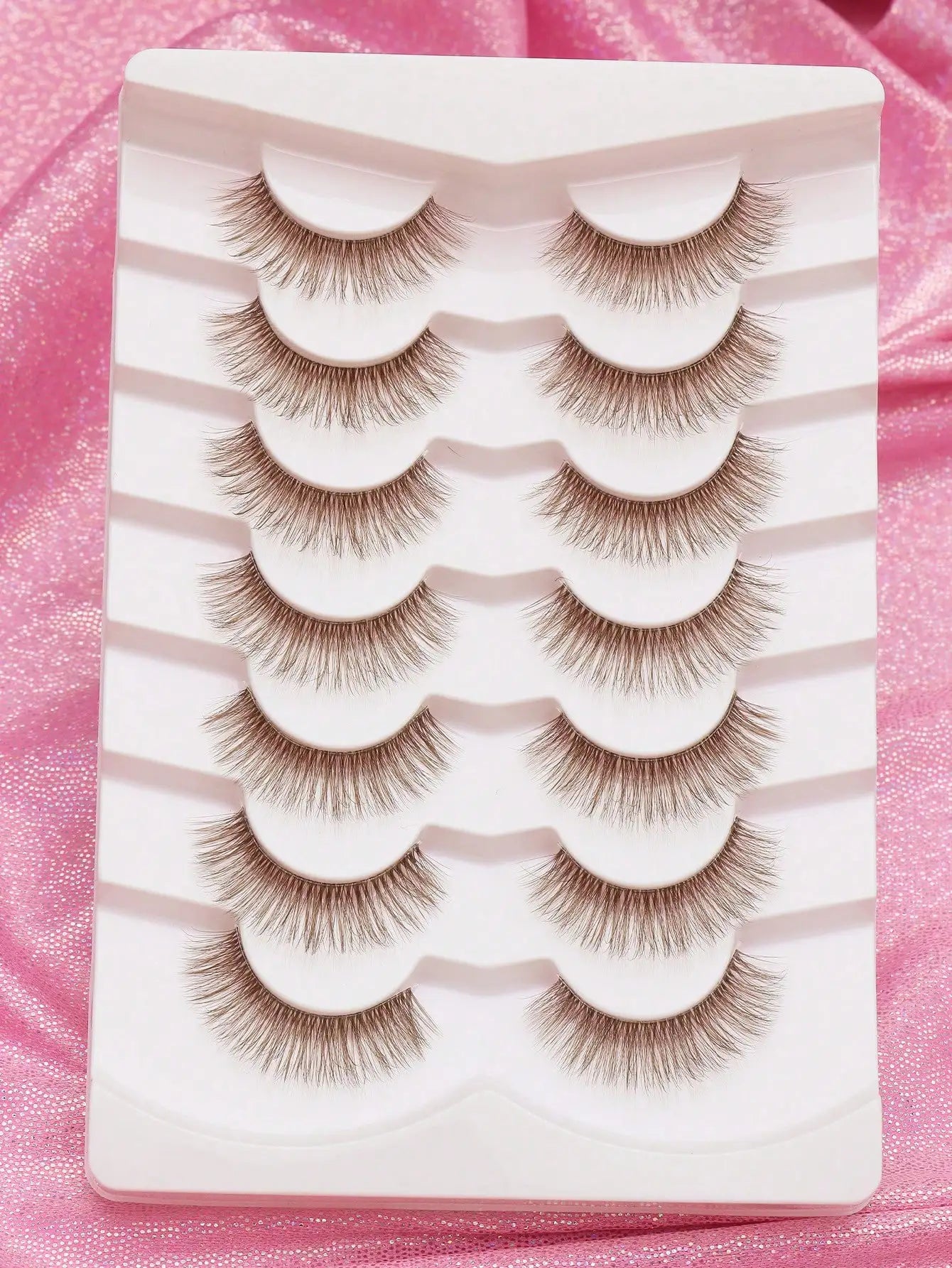 Christmas new 5 Pairs Brown Lashes 3D Mink  Natural Long False Eyelashes Dramatic Volume Fake Lashes Makeup Eyelash Extension