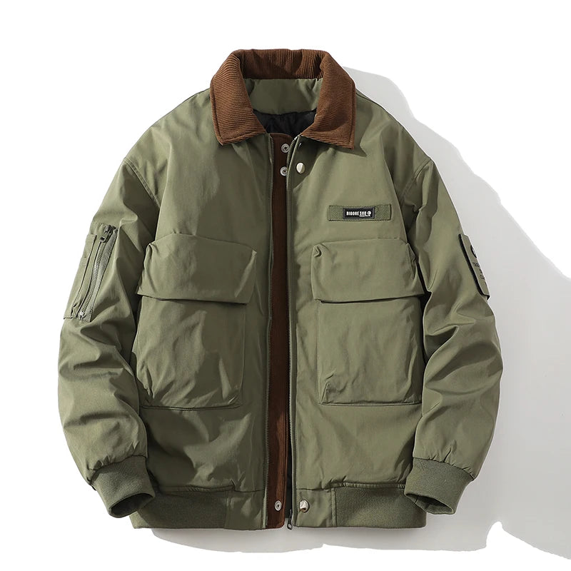 New Men Winter Jackets Thick Warm Coat 2026 Mens Streetwear Hip Hop Short Parkas Korean Black Clothes Puffer Windbreaker