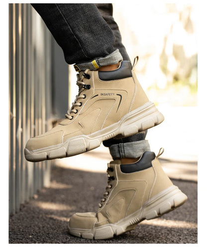 Men Steel Toe Safety Work Boots Indestructible Construction Safety Boots Puncture Proof Male Work Shoes Protective Footwear