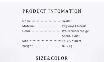 Carolina Herrera NEW Women's Cartoon Long Wallet, Classic PVC Fashion Simple Lightweight All-Match Purse