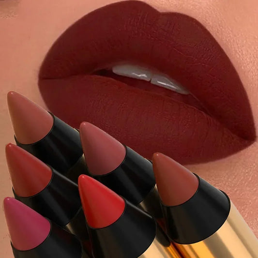 Rich Color Non-stick Lipstick Pencil Long-lasting Matte Lip Liner Crayon Red Tint Brown Lipliner Makeup Easy To Apply Cosmetics