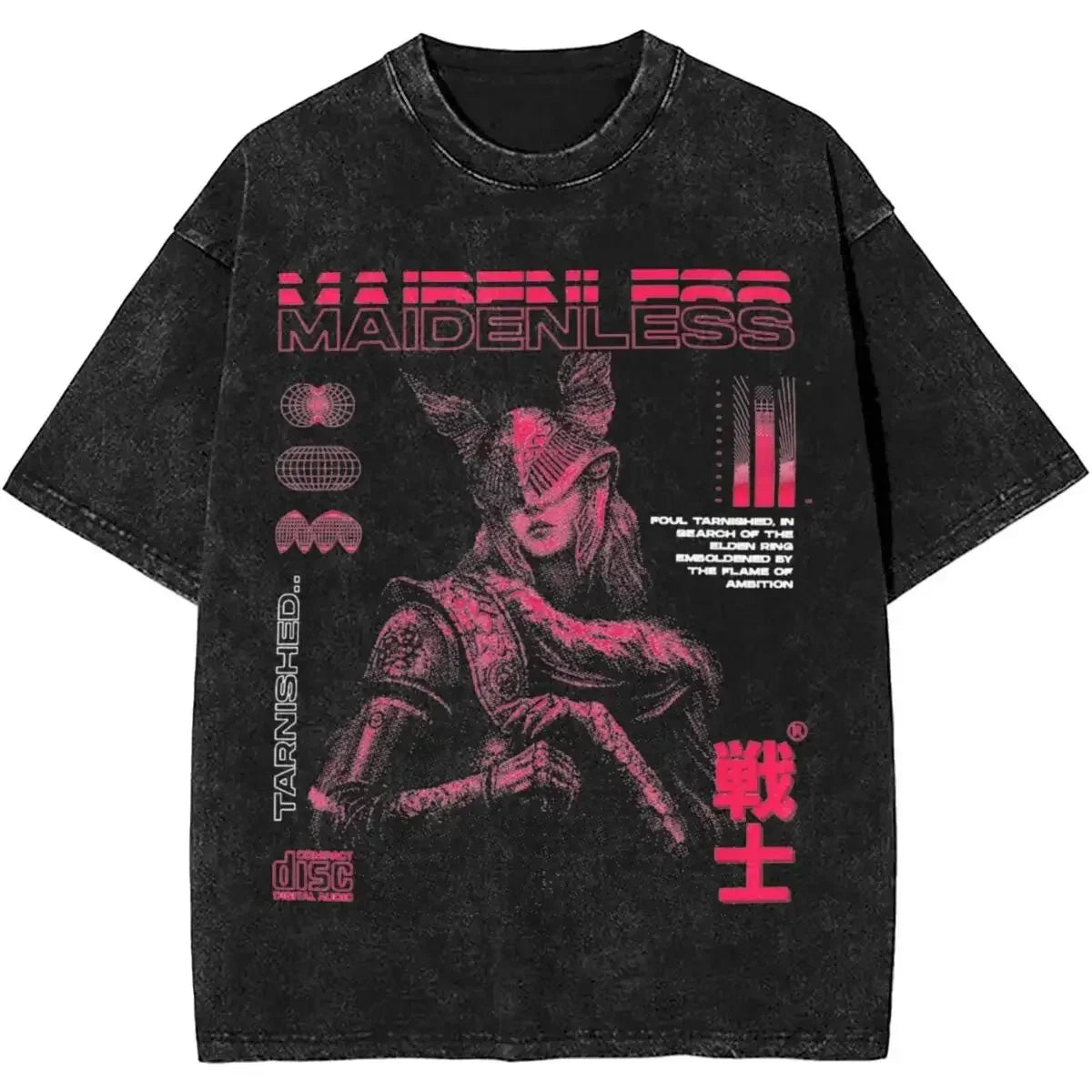 New Arrival Short Sleeved Round Neck Y2k Tshirt Men Clothing New in Top & Tees Mens T-Shirt Malenia Blade Of Miquella Washed