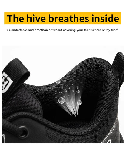 ZLMY Fashion Safety Shoes Men Steel Toe Sneaker Puncture Proof Work Boots Anti-smash Man Safety Boots Male Industrial Work Shoes