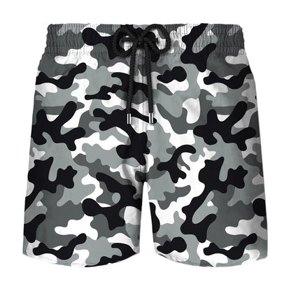 Fashion Camouflage Graphic Beach Shorts For Men Summer Casual Daily Wear 3D Printed Short Pants Loose Streetwear Board Shorts