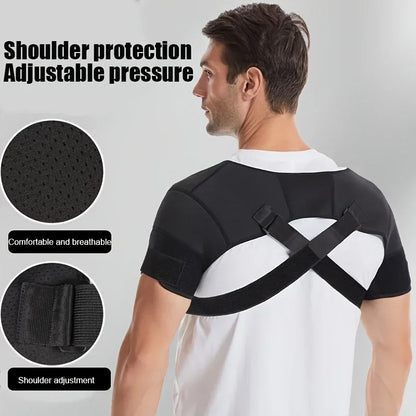 Adjustable Cross Shoulder Support Straps Polyester Fiber Hand Wash Only for Back Sports Shoulder Brace with Adjustable Straps
