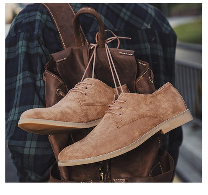 Luxury Men Derby Shoes High Quality Suede Leather Shoes for Men Business Casual Shoes Lace-Up Men Party Wedding Shoes Large Size
