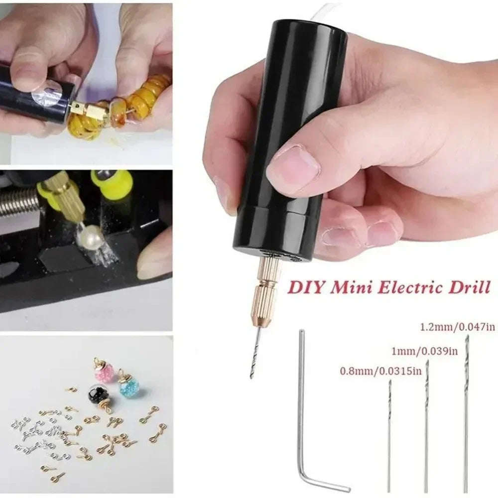 Mini Electric Drill DIY Electric USB Electric Drill Tools For Epoxy Resin Jewelry Making Wood Craft Engraving Pen Tool