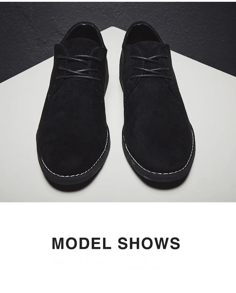 Luxury Men Derby Shoes High Quality Suede Leather Shoes for Men Business Casual Shoes Lace-Up Men Party Wedding Shoes Large Size