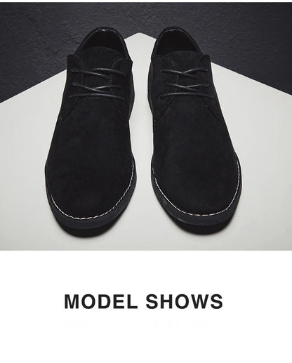 Luxury Men Derby Shoes High Quality Suede Leather Shoes for Men Business Casual Shoes Lace-Up Men Party Wedding Shoes Large Size