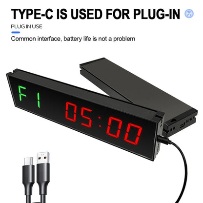 Gym Timer, Interval Clock with Clear LED, Crossfits Timer Countdown/Up Stopwatch, Wall Workout Timer with Remote for Gym