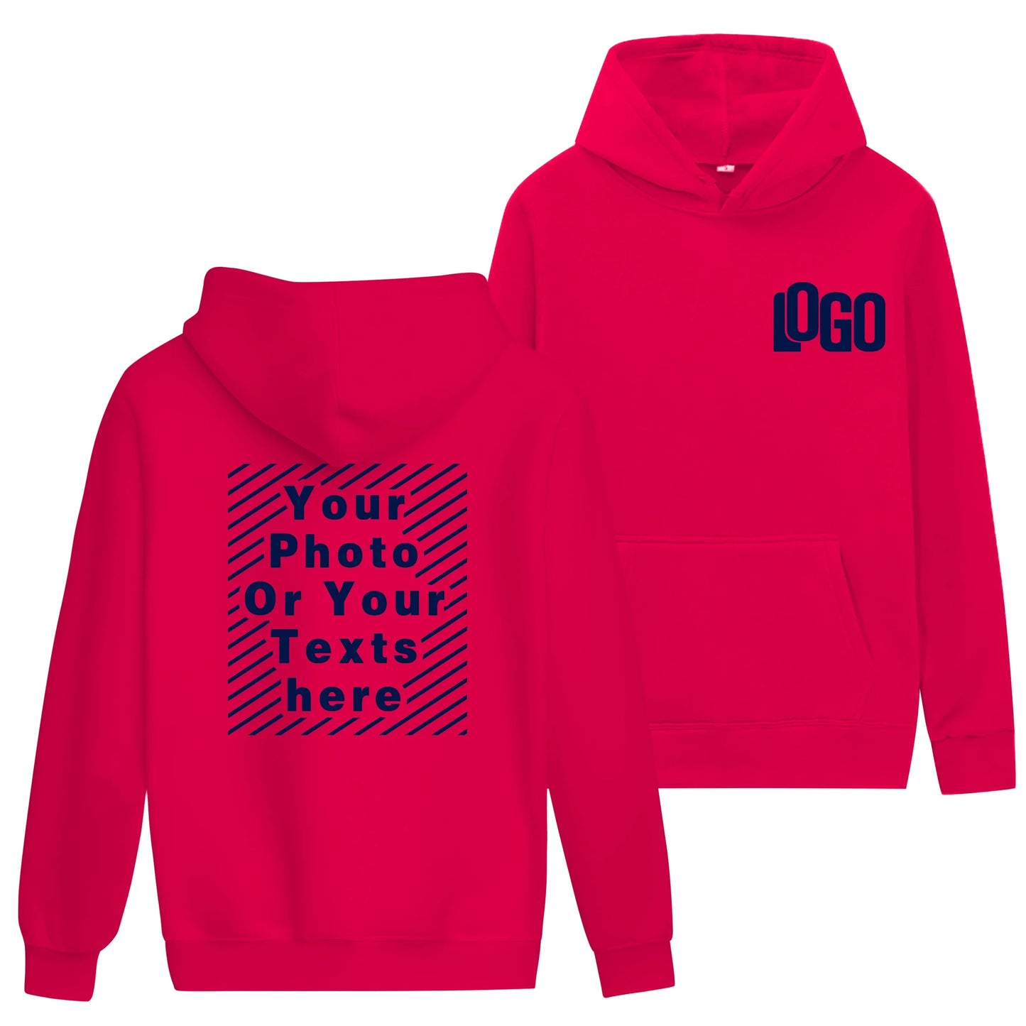 Customized printed hoodies for men and women, loose casual wear, long sleeved hooded sweaters, personalized streetwear