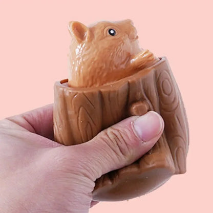 Pop Up Funny Mouse And Cheese Block Squeeze Anti Stress Toy Hide And Seek Figures Stress Relief Fidget Toys For Kids Adult