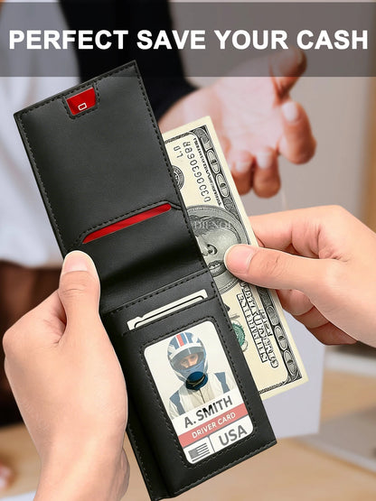 Luxury Brand Mens Wallets Money Bag RFID Bank Credit Card Holder Case Purse Carbon Fiber Leather Bifold Wallets for Men Carteras
