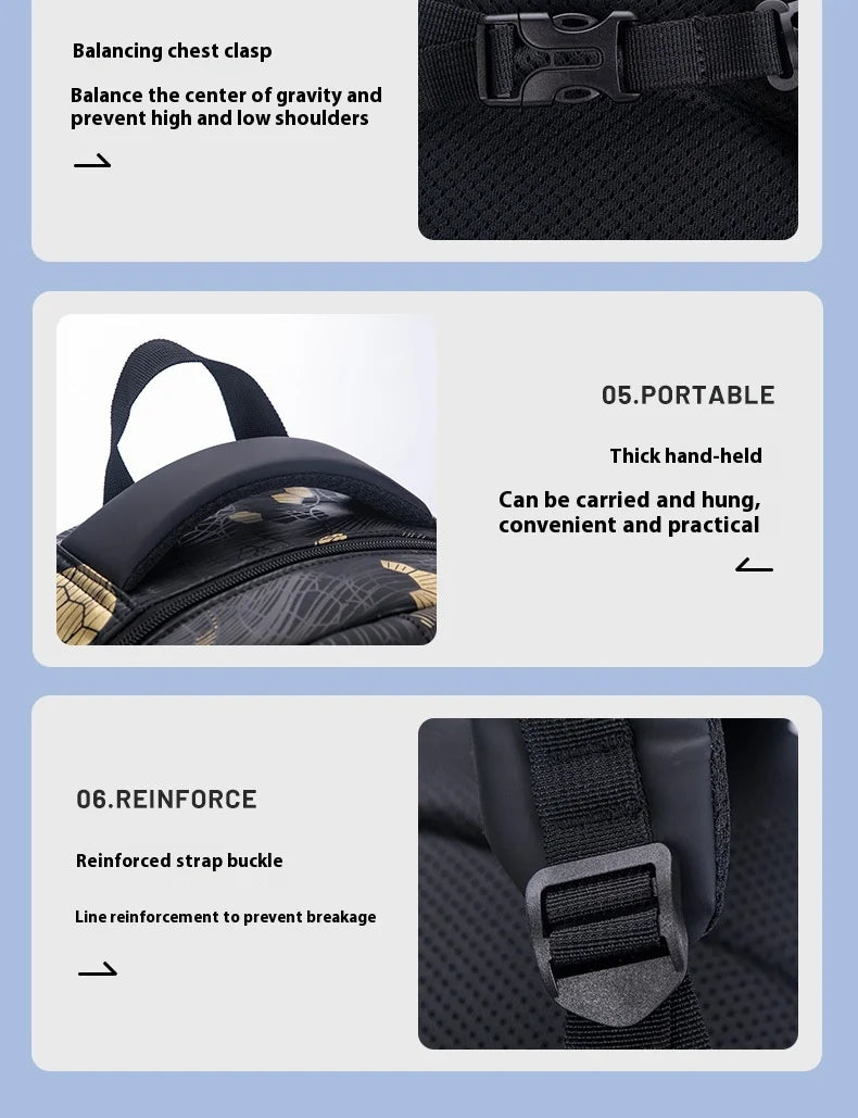 Football School Bags for Boys Shoulder Backpack Bagutte Children Spinal Protection Light Big Capacity Waterproof Backpack Kids