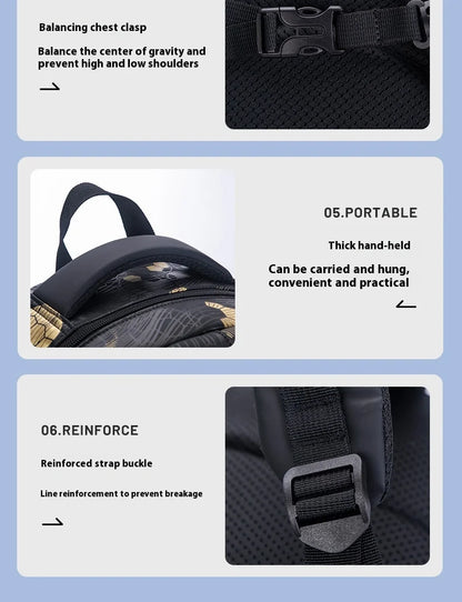Football School Bags for Boys Shoulder Backpack Bagutte Children Spinal Protection Light Big Capacity Waterproof Backpack Kids