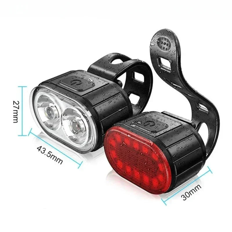 Cycling Bicycle Front Rear Light /Set Bike Defense Flashlight Stick MTB Waterproof Taillight LED Lantern Bicycle Accessories