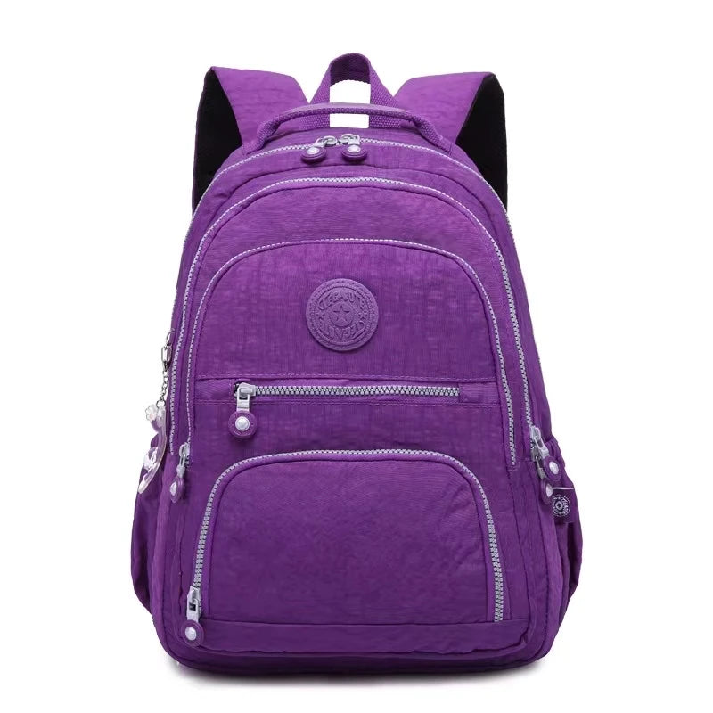 Mochila Feminina School Backpack for Teenage Girl 2025 Travel Back Packs Bag Women Nylon Waterproof Laptop Bagpack