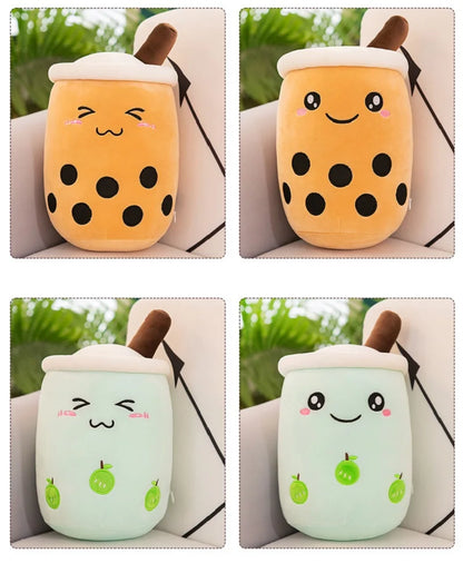 24/70CM Real-life Bubble Tea Plush Toy Boba Milk Tea Plushie Toy Soft Stuffed Hug Pillow Balls Bubo Tea Cup Cushion Gift Girl