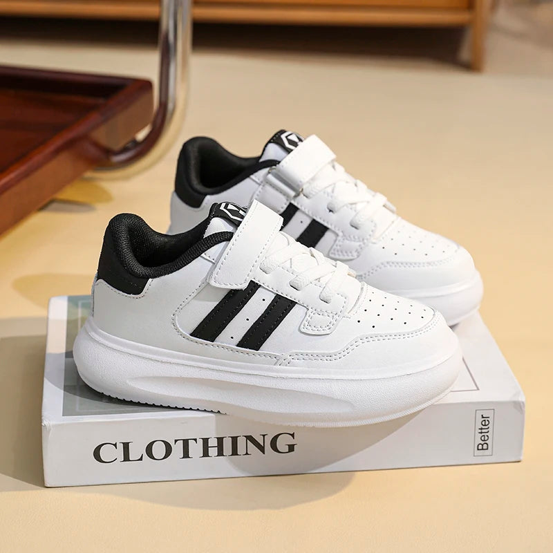 Children's Sneakers Kids Fashion Design Black White Non-slip Casual Shoes for Boys Girls Breathable Sneakers Toddler Outdoor