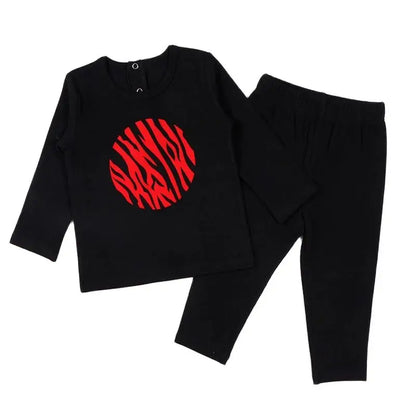 Children Clothes 2pcs Set Ribbed Kids Clothes baby Boys Clothes Girls Clothes Round Neck Long Sleeves Top Long Pants baby Set