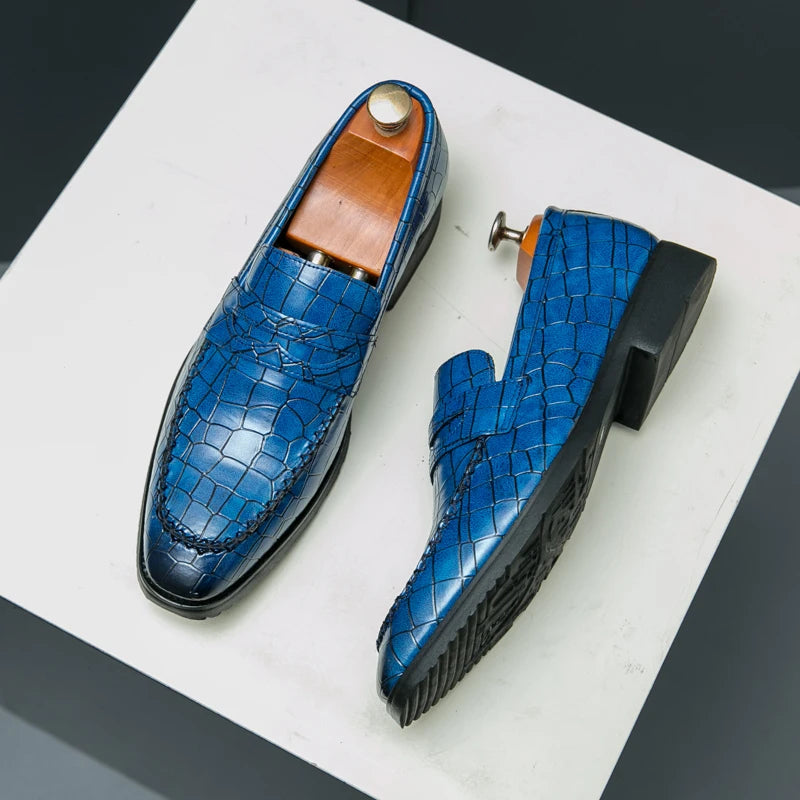 Male Luxury Business Oxford Leather Designer Mens Classic Smile Formal Dress Shoes for Men Falts Office Wedding Flats Footwear
