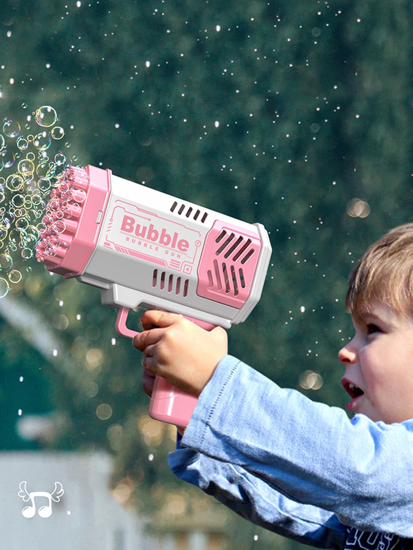 40 Hole CHILDREN'S Outdoor Toy Bubble Gun Electric Toy Blowing Bubbles (Without Bubble Water)