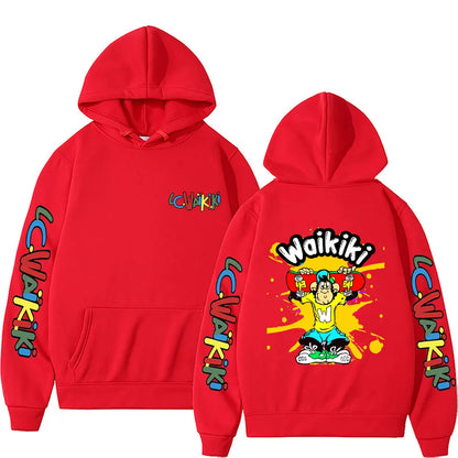 Funny Lc Waikiki Monkey Graphic Hoodie Men Women Casual Oversized Hooded Sweatshirt Men's Fashion Cartoon Pullover Hoodies Tops