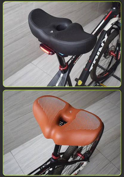 Noseless Bike Seat Cushion for Men Women Extra Padding Comfort Wide Bicycle Seat Oversized Comfortable Saddle for Peloton Bikes