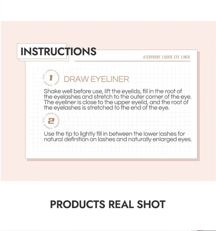 GEGE BEAR Precision Tip Fast Driving Quick Draw Liquid Eyeliner Pen Daily Use Waterproof Smudge Proof Long Last Eyeliner Pencil