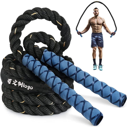 25 mm*3 M Weighted Jump Rope For Fitness Heavy Jump Rope 10ft  Women Men Workout Battle Ropes Fitness Training Skipping Rope