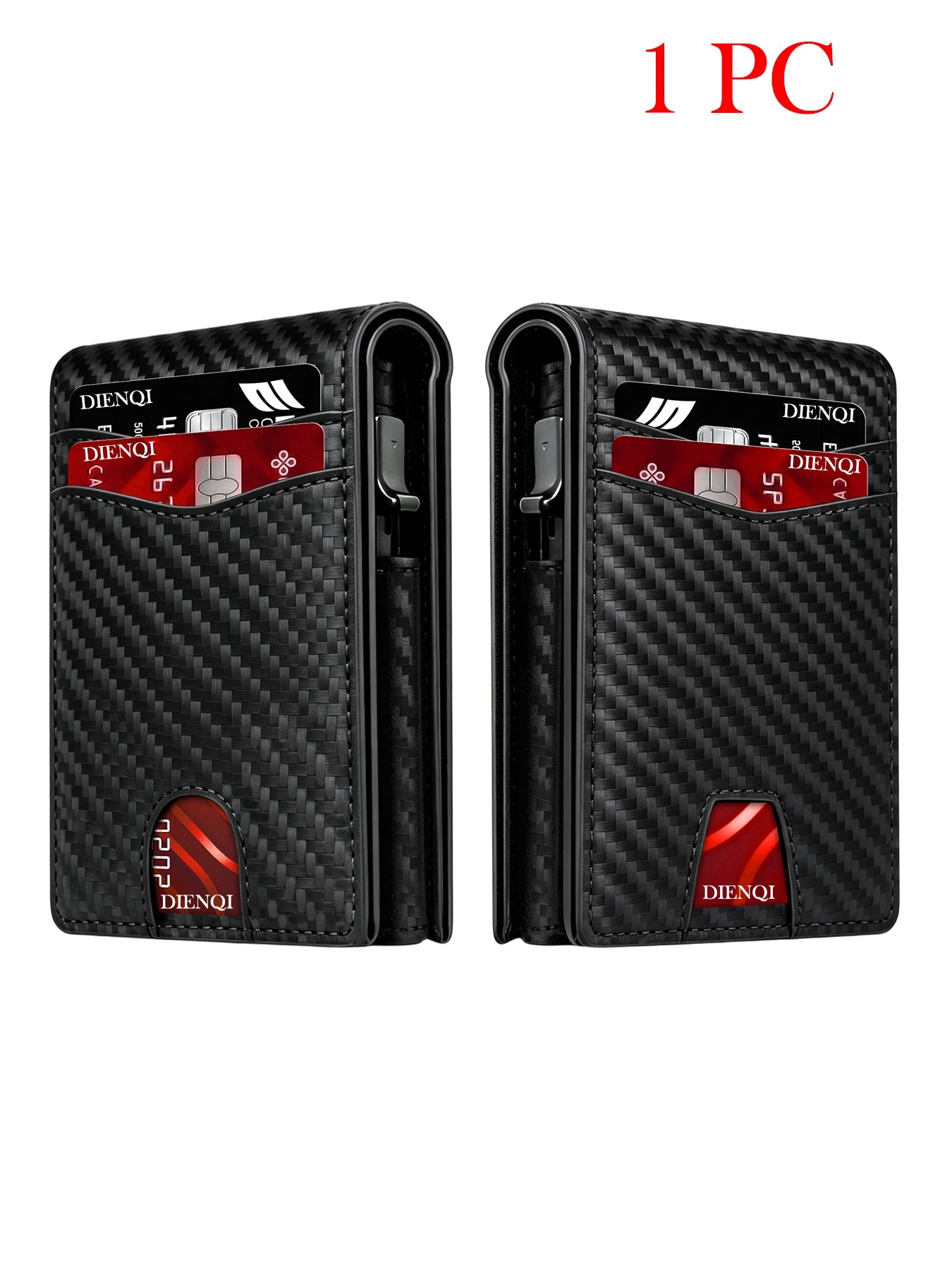 Luxury Brand Mens Wallets Money Bag RFID Bank Credit Card Holder Case Purse Carbon Fiber Leather Bifold Wallets for Men Carteras