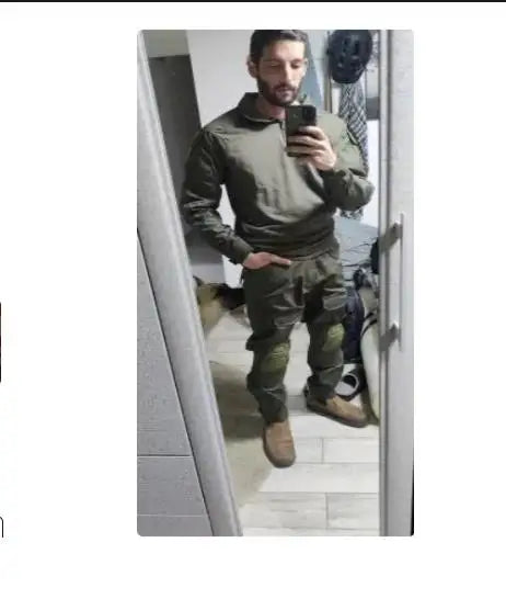 Men Tactical Suits Outdoor Paintball Clothing Uniform Shooting Combat Camouflage Shirts Cargo Knee Pads Pants