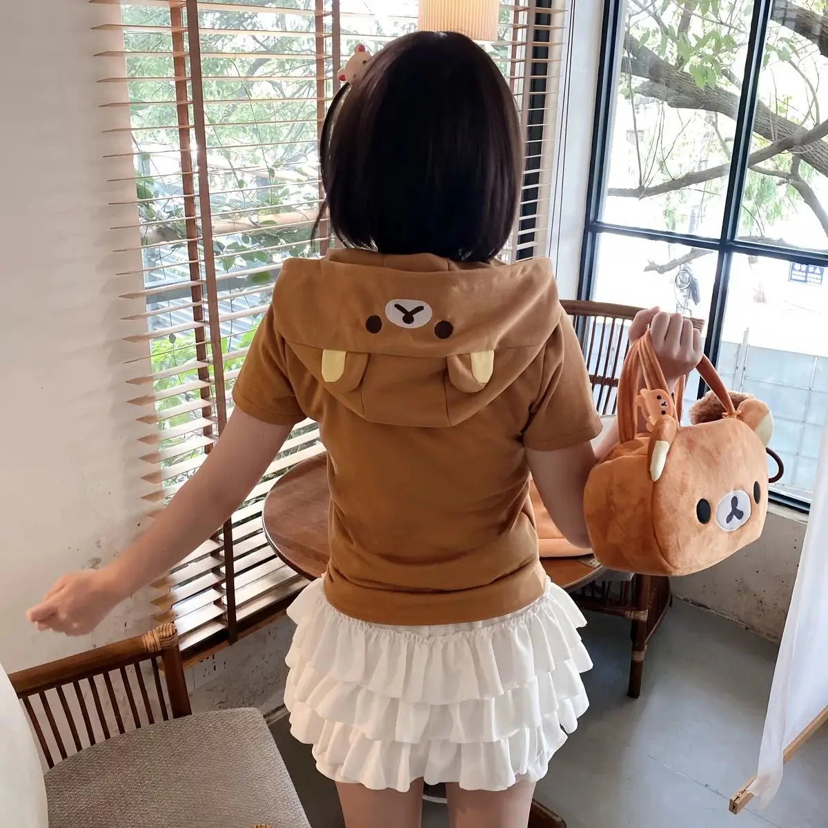 Y2k Harajuku Streetwear Hoodies Women Japanese Style Kawaii Sweet Cute Cartoon Print Zipper Sweatshirt Soft Girl 2026 Jacket