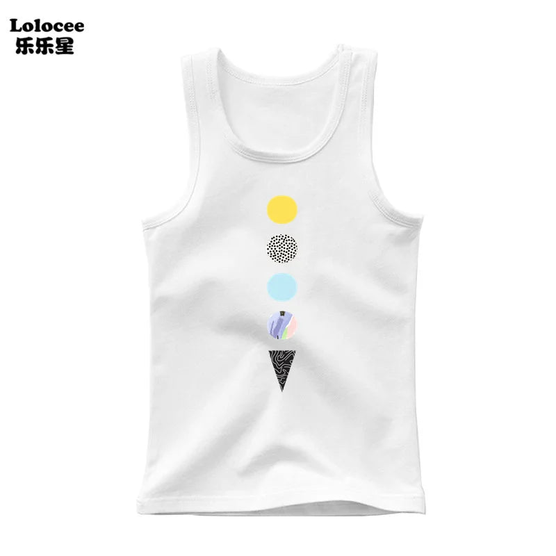 Boys Sleeveless Vest Kids Letter Print Summer 2025 Casual Tank Top Teenagers Singlet Children Camisoles Clothing