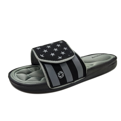 Mens Slippers Breathable Star Striped Memory Foam Indoor Comfortable Flip Flops Beach Sandals Outdoor 2025 New Summer Adjustable