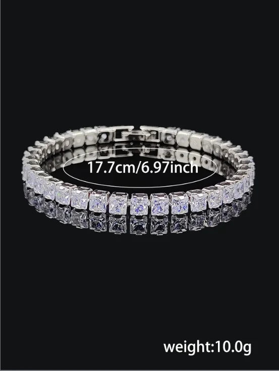 2024 New Trendy White Color Bracelet Bangle and Necklace Pendant Set for Women Anniversary Gift Jewelry Wholesale S7207-X7330