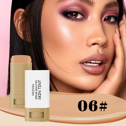 Bronze Foundation Stick Serum Boosted Skin Tint Silky Texture Moisturizing Coverage Concealer Base Even Skin Tone Makeup