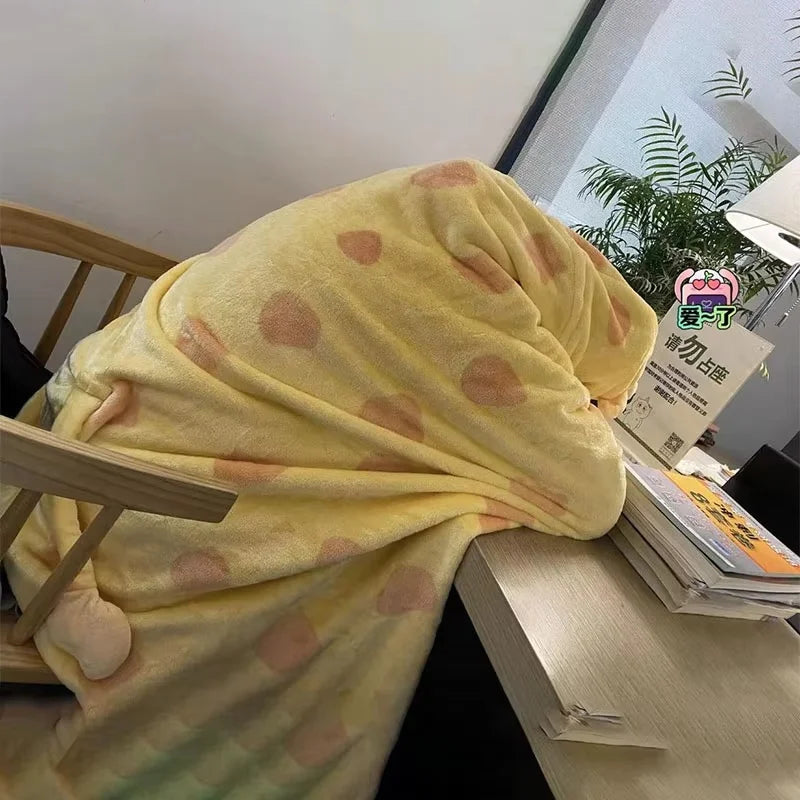 Official Original Bubu And Dudu Blanket Shawl Blanket - Panda Bubu And Yier Blanket Office, And Travel, Perfect Gift For Fans