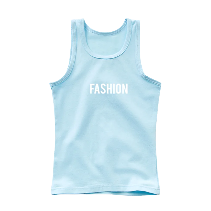 Boys Sleeveless Vest Kids Letter Print Summer 2025 Casual Tank Top Teenagers Singlet Children Camisoles Clothing