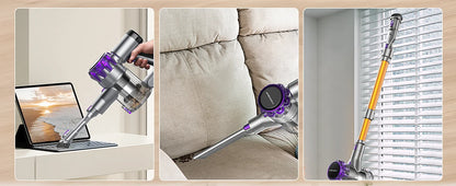YISORA Cordless Vacuum Cleaner, 40Kpa 55Mins Running Time Wireless Vacuum Cleaner with Touchscreen for Pet Hair, Carpet