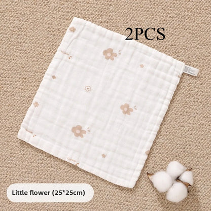 2PCS.Newborn 100% Cotton Gauze Burp Cloths—Ultra-Soft Baby Washcloths.Breathable,skin-friendly, super absorbent&easy to clean.