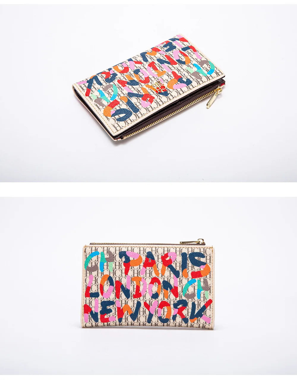 Carolina Herrera NEW Women's Cartoon Long Wallet, Classic PVC Fashion Simple Lightweight All-Match Purse
