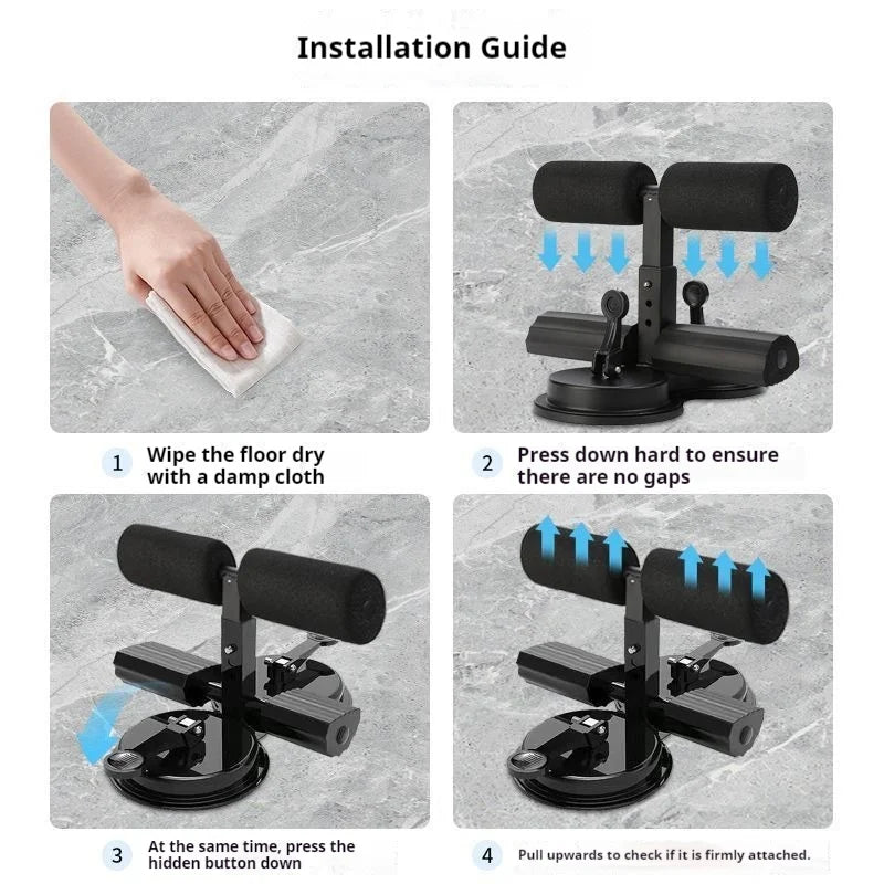 Abdominal Muscle Exerciser with Resistance Band Sit-up Aid Gym Equipment for Home Pelvic Muscle Trainer Exercise Bodybuilding