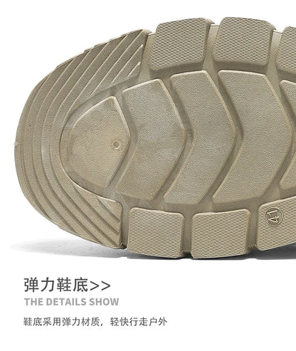 Men's High-Cut Casual Sports Shoes Anti-Slip Wear-Resistant Ankle Boots Outdoor Workwear Footwear for Comfortable Walking