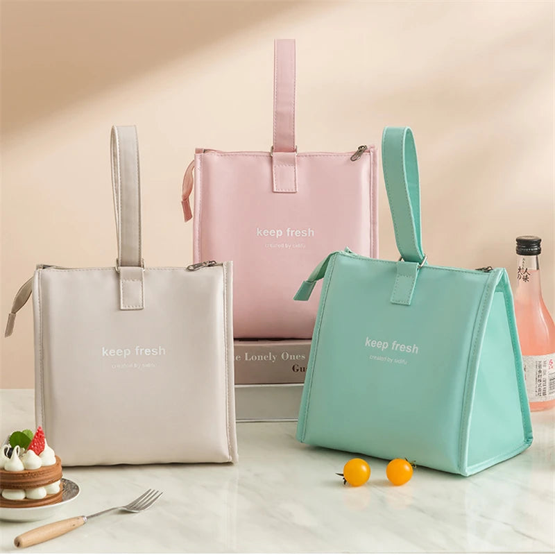 One-shoulder Bento Bag Student Lunch Box Bag Lunch Bag Office Worker Carrying Lunch Bag Thermal Insulation Bag