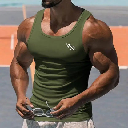 2026 Men's Summer Tank Top 2025 Sleeveless Square Collar Gym Exercise T-Shirt Breathable Comfortable Casual Sports Vest for Men