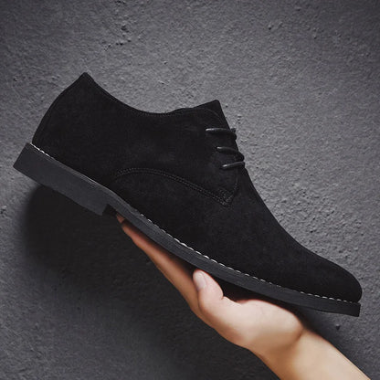 Luxury Men Derby Shoes High Quality Suede Leather Shoes for Men Business Casual Shoes Lace-Up Men Party Wedding Shoes Large Size