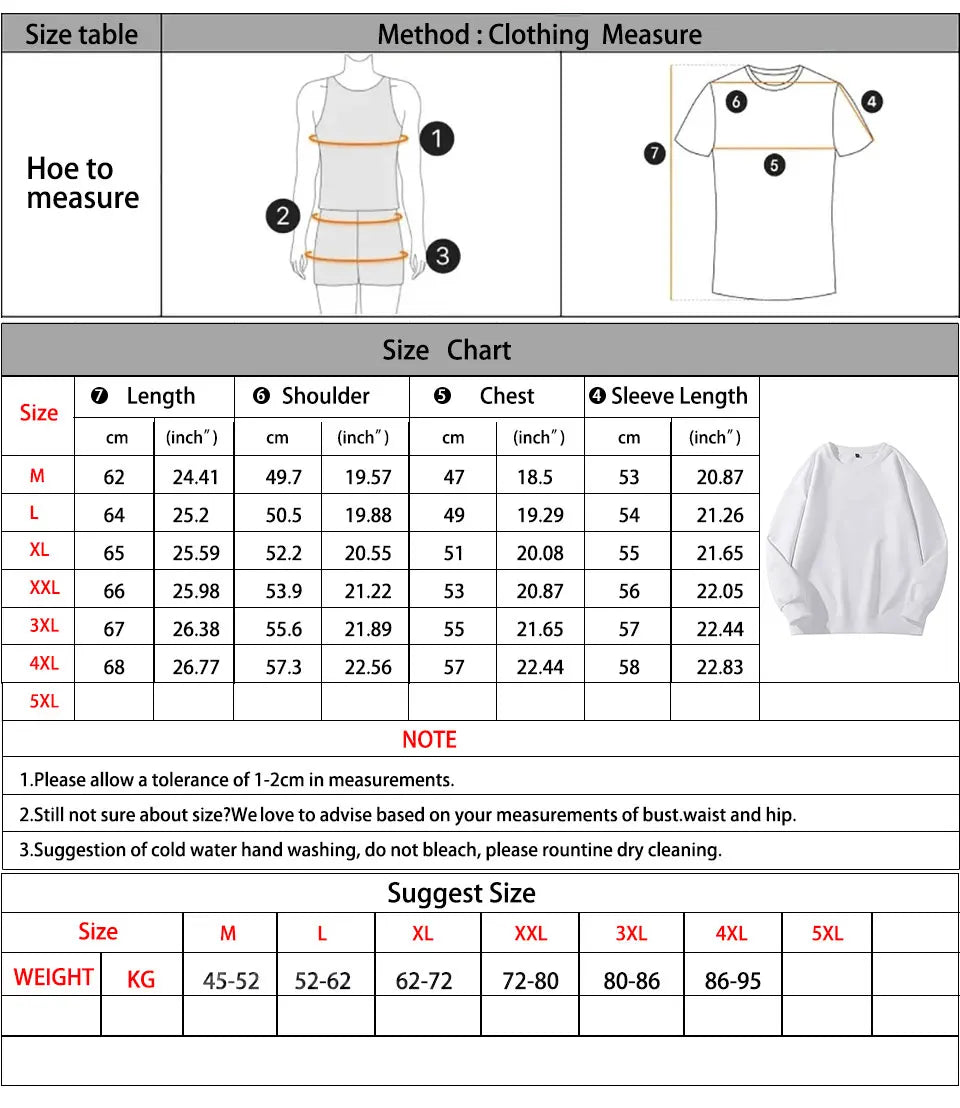 400g Heavy Weight Round Necked Sweatshirts Loose Solid Color  for Spring Autumn Men women's Casual Sports Top Pullover M-4XL