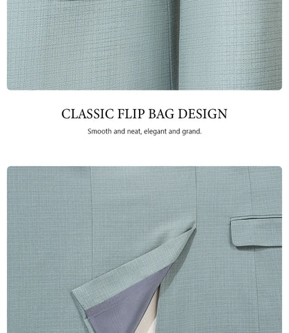 ST Cassy High Quality Men's Suit Summer thin breathable Slim Fit Formal Business Office Men's Suits（jacket+Vest+Pants）
