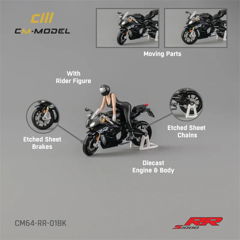 CM MODEL 1:64 S1000RR WRX STI RS7 sportback Jesko Codalunga SolusGT 765LT ER34 LBWK GT35RR Zonda Imola Model Car